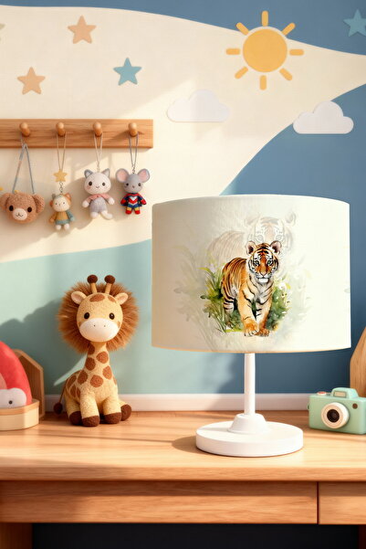 EVPANYA Wild Tiger Patterned Children's Room Lampshade
