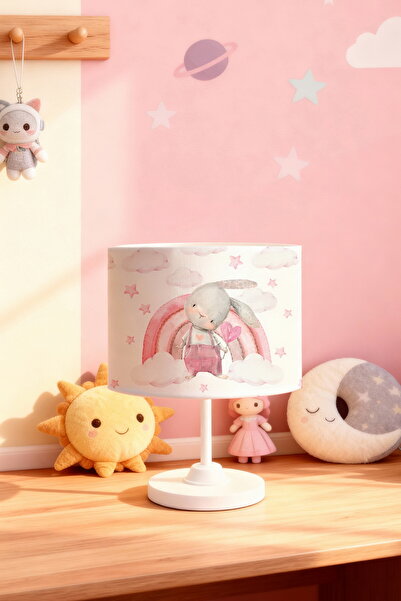 EVPANYA Rainbow Rabbit Patterned Children's Room Lampshade