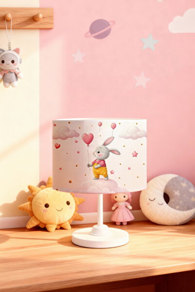 EVPANYA Heart Balloon Rabbit Patterned Children's Room Lampshade