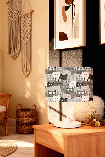 EVPANYA عاكس الضوء لغرفة الأطفال بنمط القطط الرمادية