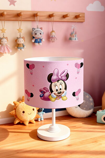 EVPANYA Pink Balloon Minnie Patterned Children's Room Lampshade