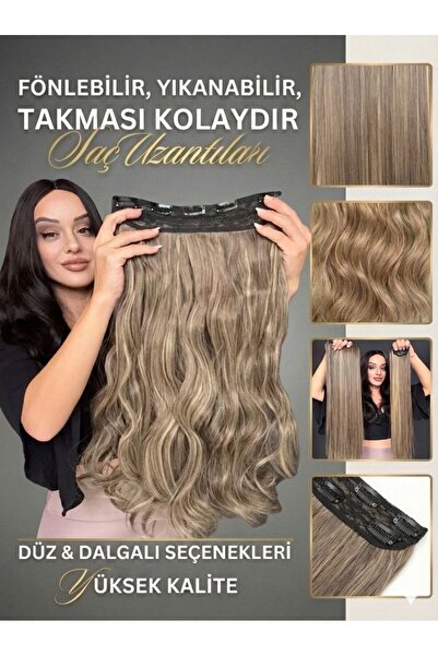 Suzan Peruk 4 al 1 öde -1 dalgalı yarımay çıtçıt+ 1 düz yarımay ve 2 yan parç...