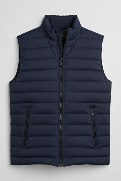 legends butik Vestă matlasată căptușită pentru bărbați, cu buzunare duble și ...