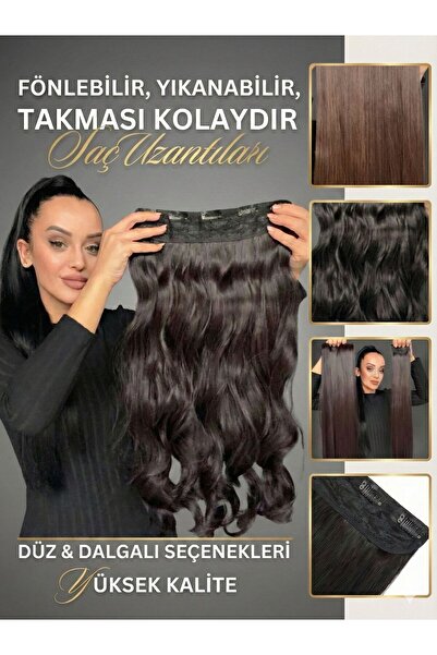 Suzan Peruk 4 al 1 öde -1 dalgalı yarımay çıtçıt+ 1 düz yarımay ve 2 yan parç...