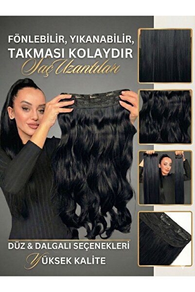 Suzan Peruk 4 al 1 öde -1 dalgalı yarımay çıtçıt+ 1 düz yarımay ve 2 yan parç...