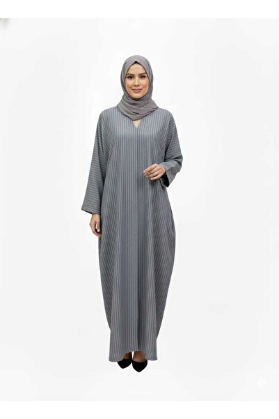 Nasa Elegant and distinctive gray abaya