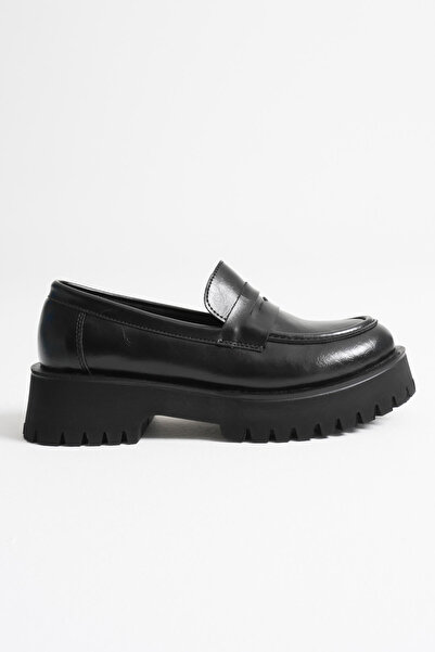 TRENDELLA Noir Women's Casual Black Loafer Shoes