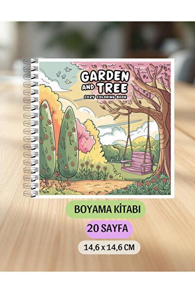 VORACRAFT Boyama Kitabı, Bahçe Ağaç Coloring Book KU0021