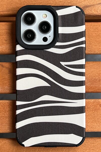 EDELFU iPhone 16 PRO MAX - حافظة بنمط الحمار الوحشي ذات ملمس مخملي غير قابلة ...