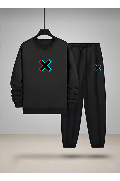 LORVEX 3 İplik Şardonlu Sweat tricou - Set de trening unisex pentru copii, cu...