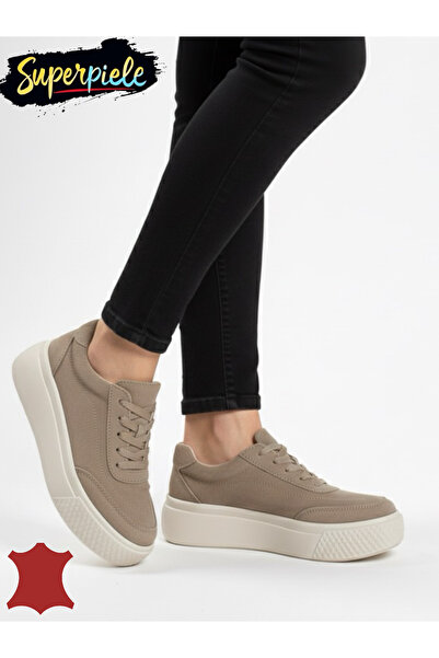 Collection2026 Women's casual shoes made of genuine leather with thick soles