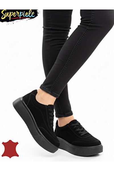 Collection2026 Pantofi casual dama din piele naturală cu talpa groasă