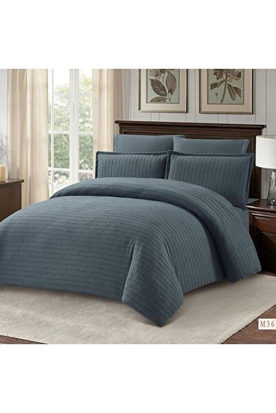 Reiashn مفرش جولي لون رصاصي غامق صيفي مزدوج