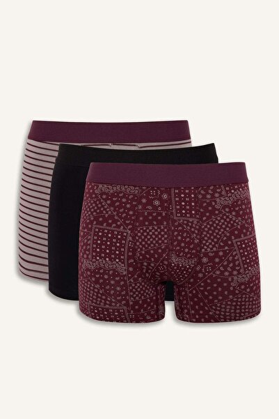 DeFacto Regular Fit Shawl Patterned 3-Piece Boxer G3230Ax25Wn