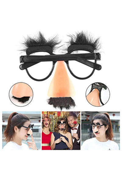Epilons Eğlenceli Kılık Değiştirme Kaş Bıyık Mizah Gözlüğü 9x13 cm