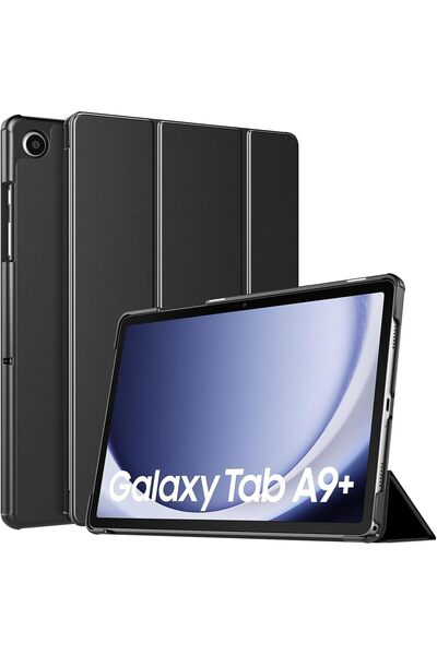 HYX جراب لجهاز سامسونج جالاكسي تاب A9+ 11 بوصة (2023) - غطاء خلفي صلب رفيع مع حامل، أسود