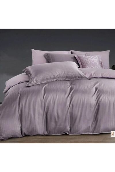 Reiashn مفرش تينسل سايكورا قطن 100% لون موف 8 قطع صيفي مزدوج