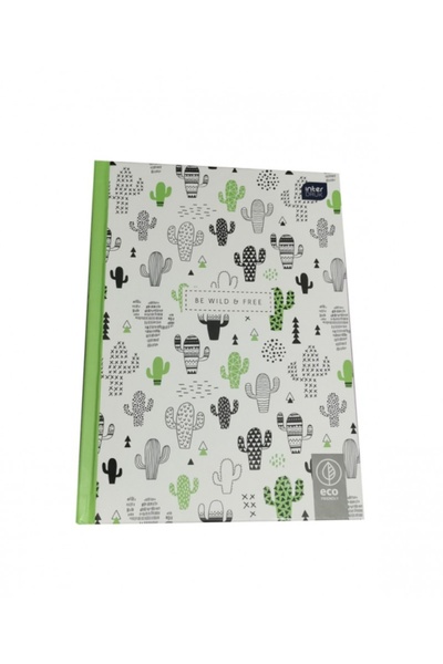 CACTUS Notebook Cactus, squared (math), A5, 96 sheets, cardboard covers, Green