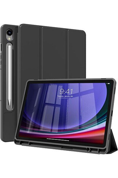 HYX جراب لجهاز Samsung Galaxy Tab S9 FE 10.9 / Tab S9 11 بوصة (2023) مع حامل قلم S - أسود