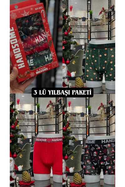 tümsek kadın iç giyim 3lü YILBAŞI HEDİYE BOXER