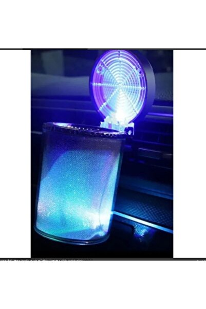 AG Araba İçi RGB LED Işıklı Kapaklı Küllük Koku Yapmaz