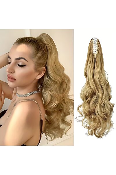 Trendpostiş Bal Köpüğü Tokalı At Kuyruğu Saç Dalgalı Mandallı Pençe Postiş 60...