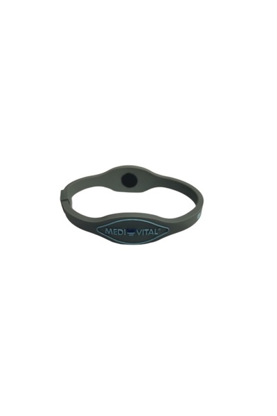 G Golden Case Magnetic Therapeutic Bracelet (Watch-style), Medi-Vital Bio-Balance, Silicone, Gray - NEW