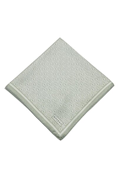 Vakko Twill Silk Scarf - New Monogram - Soft Green