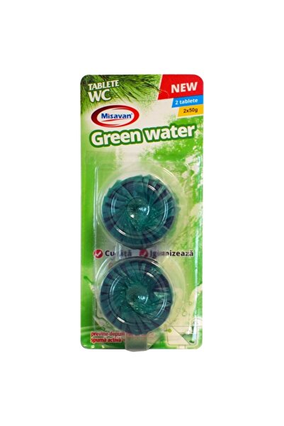 Misavan Green Water Toilet Cistern Tablets, 2 x 50 g (Set of 2)
