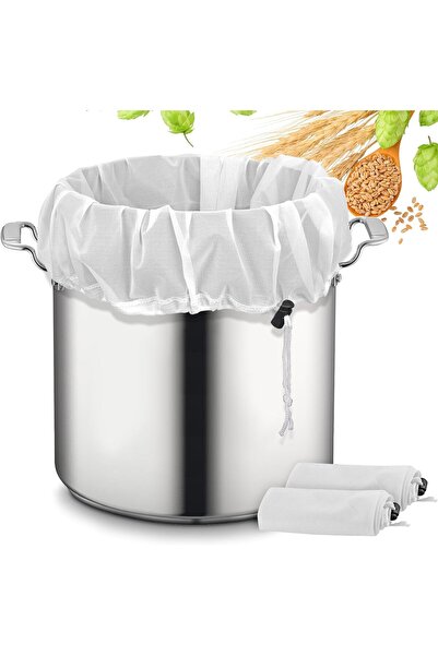 Arabest حقيبة تصفية كبيرة جدًا قابلة لإعادة الاستخدام، حقيبة مصفاة شبكية مع ر...