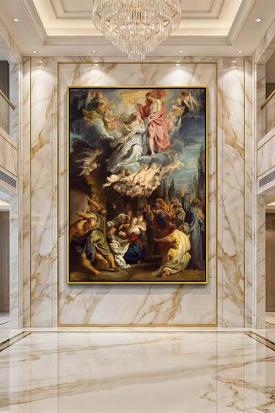 Wallivo Peter Paul Rubens Meryem’in Göğe Yükselişi Barok Sanat Gold Metal Çer...
