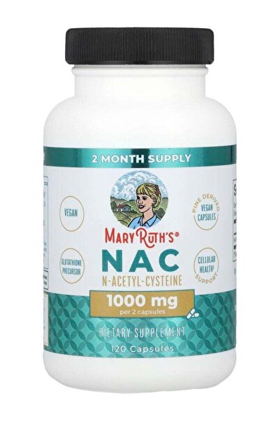 Maryruth's NAC 1000 مجم 120 كبسولة (500 مجم لكل كبسولة)