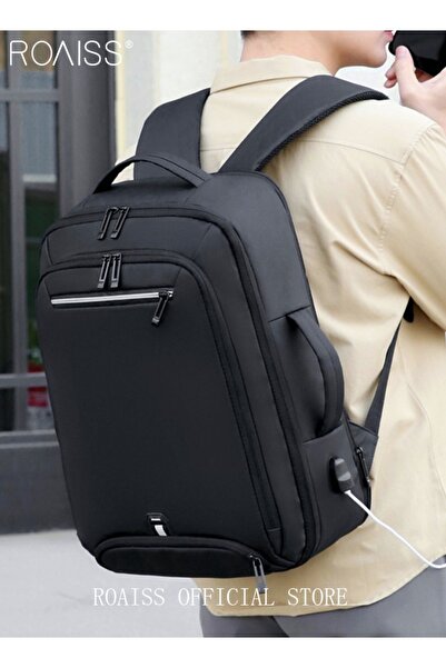 ROAISS حقيبة ظهر تناسب الكمبيوتر المحمول مقاس 17 بوصة وحقيبة ظهر للأعمال وحقي...
