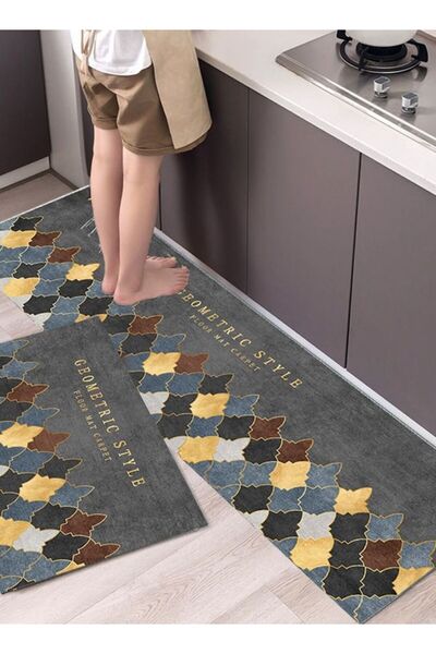 Saharaz PVC Kitchen Mats,Anti Fatigue Floor Mat Leather Kitchen Rug Waterproof Kitchen Sink Mat Indoor