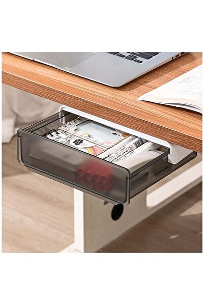 Saharaz Under Desk Storage Drawer, Slide-out Under Desk Drawer with Handle, for Office, Home, School, Black