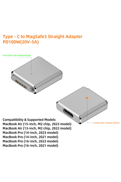 Choice محول USB-C إلى magsafe3 CX YS متوافق مع محول الشحن المغناطيسي magsafe3...