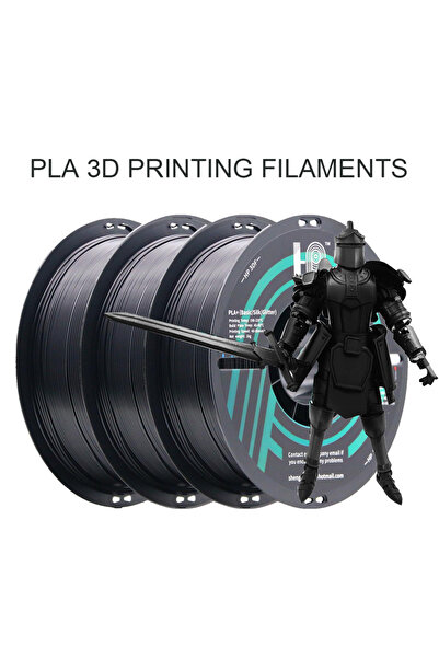 Choice1 3 خيوط طابعة ثلاثية الأبعاد HP3DF سوداء صلبة، 3 لفات (3 كجم)، 1.75 مم، ناعمة 100% بدون فقاعات، تناسب معظم أنواع FDM