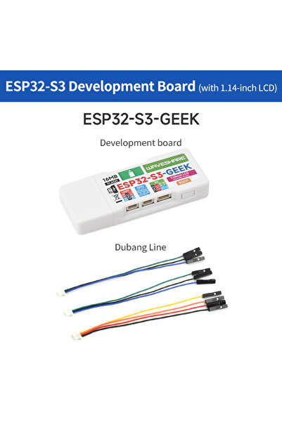 Choice لوحة تطوير ESP32-S3-GEEK ESP32-S3 GEEK شاشة LCD مقاس 1.14 بوصة بدقة 65 ألف لون منفذ USB-A ذاكرة فلاش سعة 16 ميجابايت وذاكرة PSRA سعة 2 ميجابايت