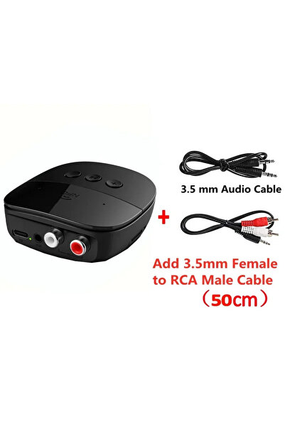 Vikefon مع مستقبل صوت RCA Bluetooth 5.2 ومحول لاسلكي RCA 3.5 مم AUX USB ستيري...