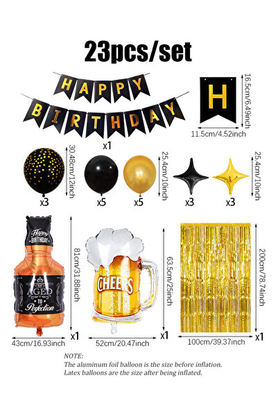 Choice مجموعة بالونات أخرى مكونة من 23 قطعة من بالونات عيد ميلاد سعيد باللون ...