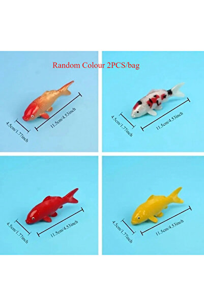 Choice قطعتان من أسماك الكوي الاصطناعية الملونة لأحواض السمك بتصميم واقعي بال...