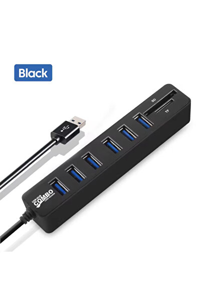 Choice 8 ports USB 2.0 Multi Ports High Speed 3 6 Port Hub USB Splitter Multiple Extender TF SD Card Reader