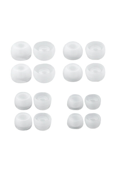 Choice 8 أزواج من أطراف الأذن البديلة من SMLXS KBEAR بلون القهوة (S/M/L/XS) أطراف أذن بديلة من السيليكون الناعم بلون القهوة الشفاف