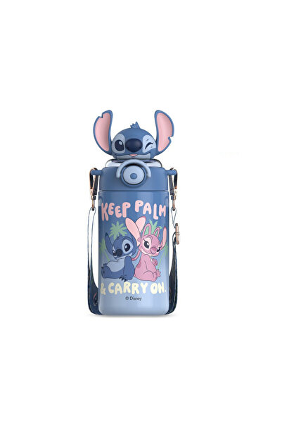 Choice كوب حراري أزرق 600 مل بسعة كبيرة من الفولاذ المقاوم للصدأ برسومات ديزن...