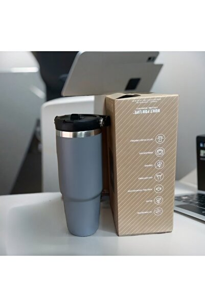 Choice كوب سفر من الفولاذ الممتاز أسود اللون سعة 30 أونصة، 801-900 مل، بقاعدة...