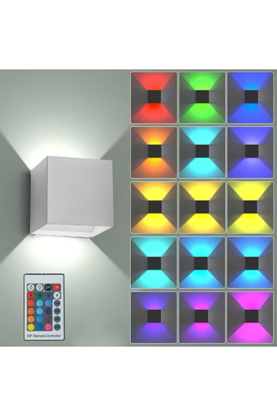 Choice إضاءة جدارية LED حديثة بقوة 3 واط مع تحكم عن بعد، إضاءة داخلية ملونة R...