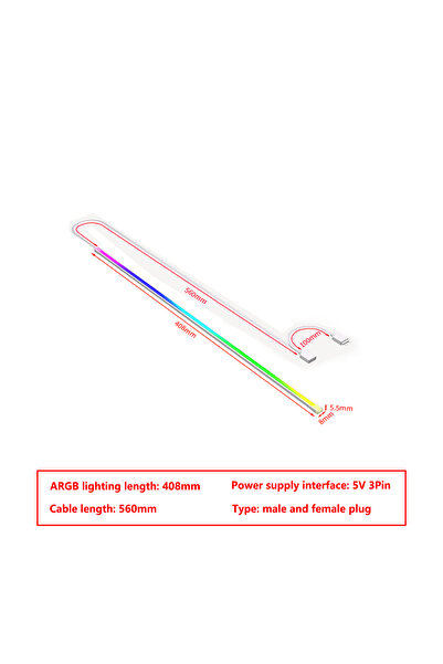 Choice1 JXDT-408 (أبيض) هيكل كمبيوتر ARGB LED مع أنبوب مربع صغير 5 فولت 3 دبا...