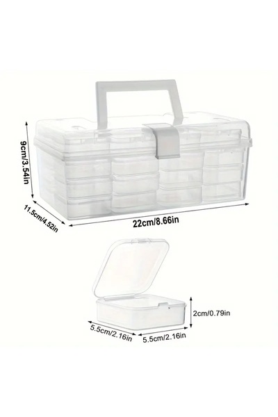 Choice 32G5.5H Plastic storage box, multifunctional DIY organizer for handicrafts, beads, jewelry, and nail