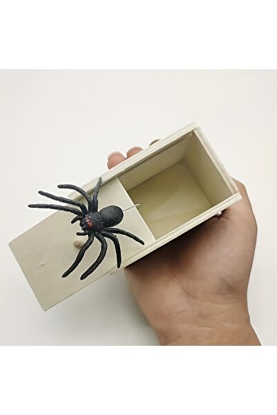 Choice صندوق عنكبوت مرعب من البرتقال مع حشرات مزيفة، مثالي لعيد الهالوين وعيد الميلاد وكذبة أبريل