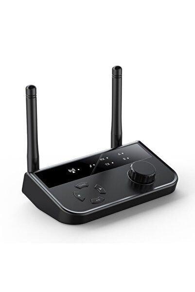 Vikefon جهاز إرسال واستقبال صوتي 2 في 1 بتقنية البلوتوث 5.3، أسود، مقبس Aux مقاس 3.5 مم، RCA، موسيقى ستيريو لاسلكية